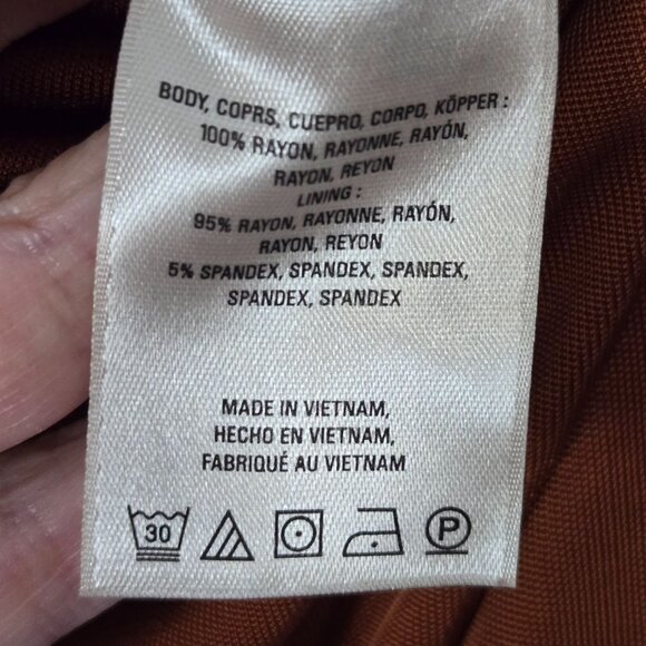 Anthropologie Maeve SizeS  Enchantment Copper Wide Leg Jumpsuit Sleeveless FLAW - Picture 11 of 14